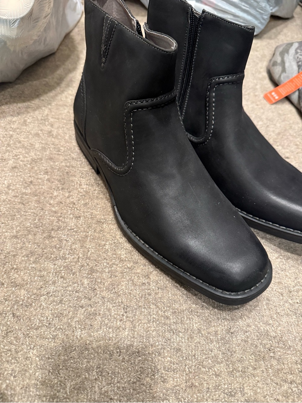 Men's Black Zip Ankle Boots - Sleek Everyday Chelsea Style
